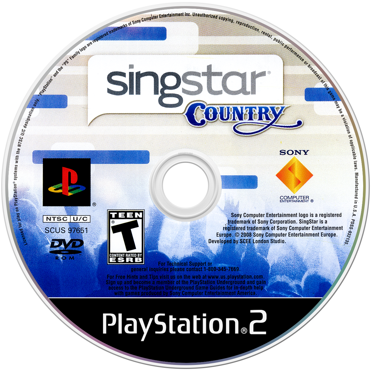 SingStar Country media 5 for Playstation 2
